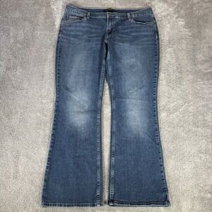 Levis 524 Jeans Womens Size 17 Too Superlow Flared Blue Denim Flap Pockets Y2K